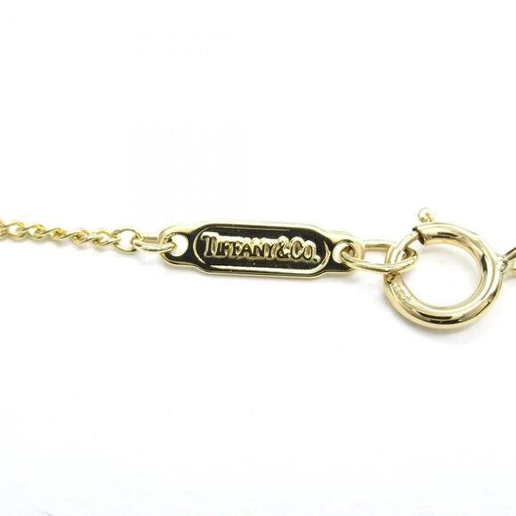 Gold tiffany necklace with zircon 18k - Demas Gold Store  TIFFANY 18k Gold Necklace